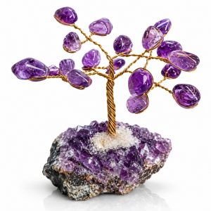 Árvore De Pedra C/ Arame Mini 10cm Ametista