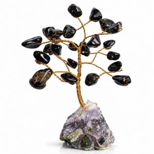 Árvore De Pedra C/ Arame 15cm Ônix